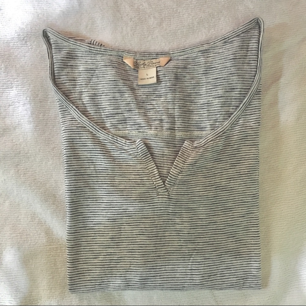 Lucky Brand v-neck striped top